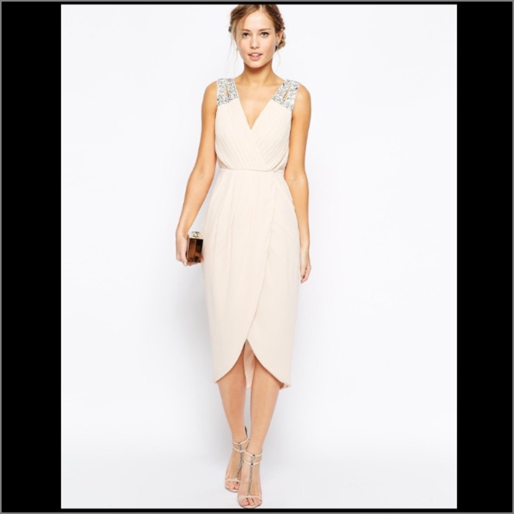 🍥ASOS petal pink midi dress